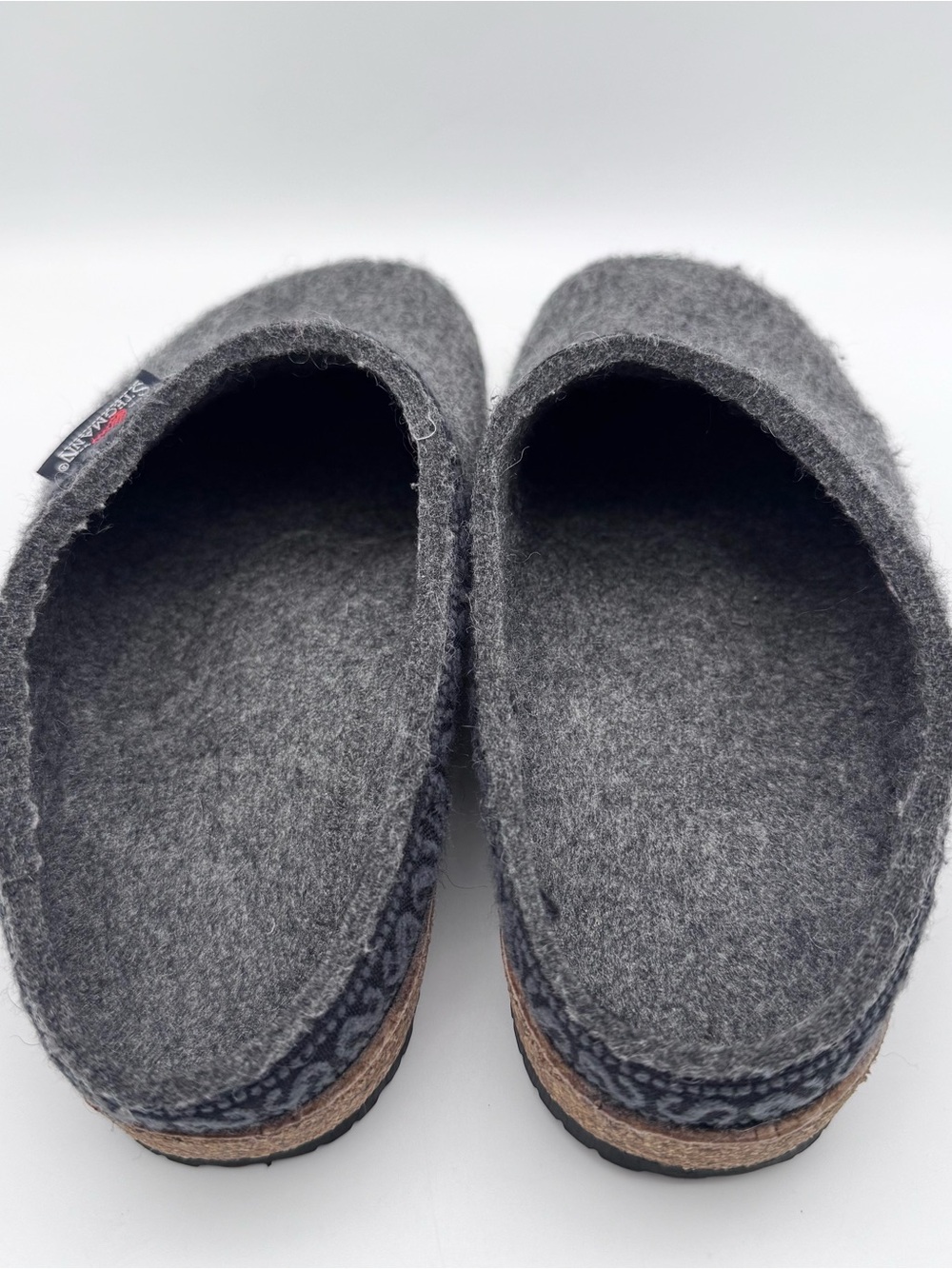 Stegmann Original 108 Gray Wool Clogs Cork Sole Women US 7 EUC - Picture 6 of 10